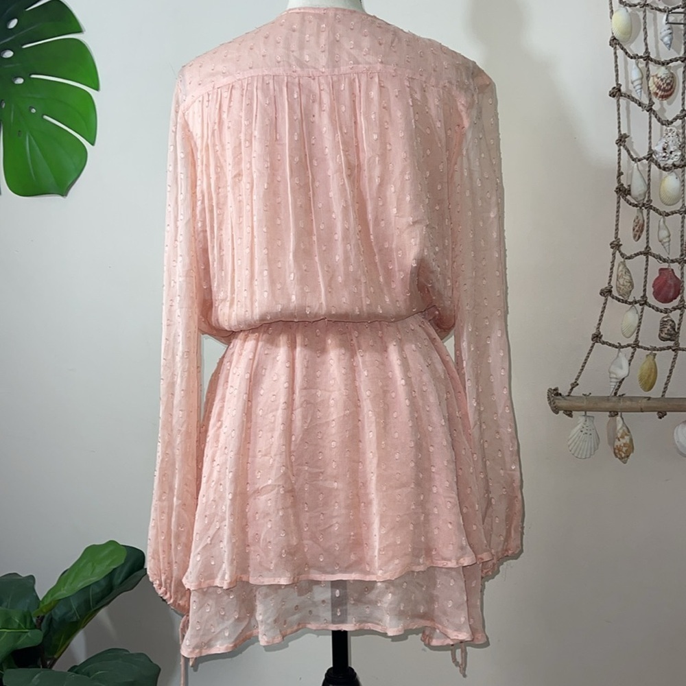 Free People Daliah Mini Dress in Peach size Medium - Picture 5 of 8